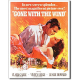 Gone with the Wind Movie Rhett Butler and Scarlett O'Hara Embrace Tin Sign