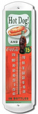 Hot Dog and Coke Indoor/Outdoor Thermometer Tin Sign