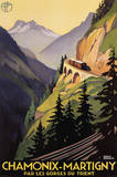 Roger Broders Chamonix Martigny Vintage Ad Art Print Poster Poster