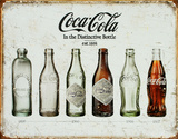 Coca Cola Bottle Evolution Plaque en métal