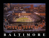Baltimore Orioles Camden Yards First Night Game April 8, c.1992 Sports Affiche par Mike Smith