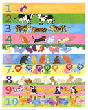 1 to 10 Counting with Animals Educational Poster Poster