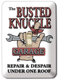 Busted Knuckle Garage Light Switch Plate Tin Sign