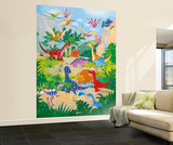 Annabel Spenceley Dino World Huge Wall Mural Art Print Poster Wall Mural