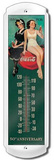 Coca Cola Bathers Indoor/Outdoor Thermometer Tin Sign