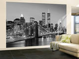 New York City Brooklyn Bridge by Henri Silberman Huge Wall Mural Art Print Poster Muurposter