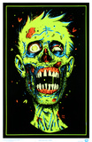 Zombie Face Blacklight Poster Print Poster