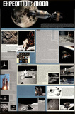 Expedition Moon Educational Science Space Chart Poster Print Prints