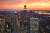 New York City (Empire State Building, Sunset) Art Poster Print Prints