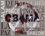 Barack Obama Peace Art Print Poster Poster