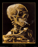 Vincent Van Gogh (Skull with Cigarette, 1885) Art Print Poster Posters