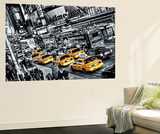 New York City Cabs Queue by Michael Feldmann Mini Mural Huge Poster Art Print Reproduction murale géante