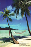 Paradise Beach Hammock Art Print Poster Poster