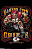 Kansas City Chiefs (Mascot, Grinding It Out Since 1960) Sports Poster Print Prints