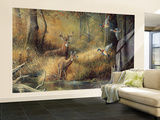 October Memories Deer Ducks Hunting Wall Mural