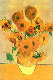 Vincent Van Gogh Vase with Fifteen Sunflowers Art Print Poster Print