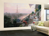 Dinner On The Terrace in Paris France Wall Mural