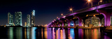 Miami Skyline along the MacArthur Causeway Bridge Posters by Fotoluminate 