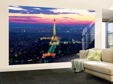 Paris Lights Eiffel Tower Wall Mural