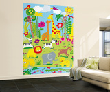 Jane Hirst Animal Safari Huge Wall Mura Art Print Poster Reproduction murale géante