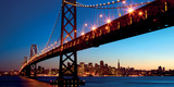 San Francisco Skyline and Bay Bridge at Sunset-California Posters by Dibrova 