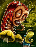 Alice in Wonderland (Alice & Caterpillar) Art Poster Print Posters