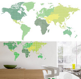 World Map 13 Wall Stickers Wall Decal