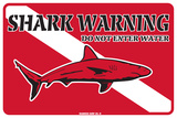 Shark Warning Do Not Enter Water Plaque en métal