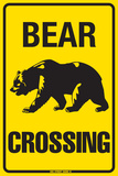 Bear Crossing Tin Sign