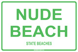 Nude Beach California State Beaches Tin Sign