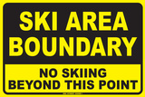 Ski Area Boundary Tin Sign