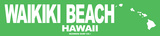 Waikiki Beach Plaque en métal