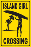 Island Girl Crossing Plaque en métal