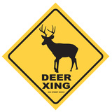 Deer Xing Tin Sign