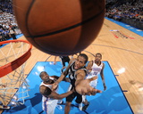 Oklahoma City, OK - June 2: Kawhi Leonard and Kendrick Perkins Photographic Print by Andrew Bernstein