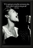 Billie Holiday Quote Music Poster Print Prints