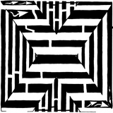 Maze of Uppercase X Poster by Yonatan Frimer
