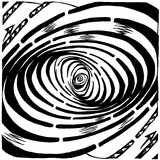 Wave Swirl Optical Illusion Prints by Yonatan Frimer
