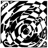 Number Six 6 Maze Poster by Yonatan Frimer