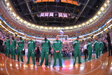Boston, MA - June 3: The Boston Celtics line up in Game Four of the Eastern Conference Finals Photographie par Jesse D. Garrabrant