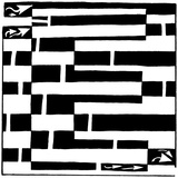 Maze of Uppercase E Prints by Yonatan Frimer