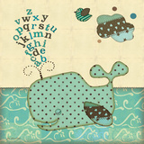 Alphabet Whale Art by Jo Moulton