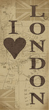 I Love London Print by Jo Moulton