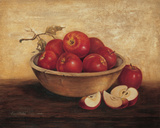Apples In Wood Bowl Prints by T. C. Chiu