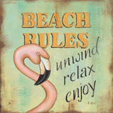 Beach Rules Posters by Kim Lewis