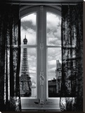 Fenêtre Sur Paris Reproduction transférée sur toile par Mauricio Hellerdani
