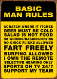 Man Rules Cartel de chapa Man Rules Cartel de chapa