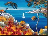 Promenade vers Les Calanques Stretched Canvas Print by Roger Keiflin