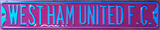 West Ham United Blechschild