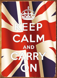Keep Calm Flag Plaque en métal